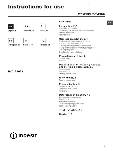 iwc c61051 2 ec|INDESIT IWE 61051 INSTRUCTIONS FOR USE MANUAL Pdf .